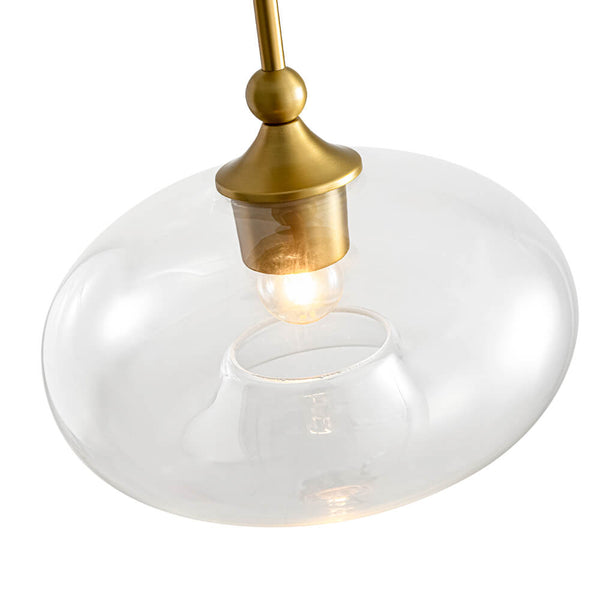 Modern Single - Light Clear Glass Semi - Flush Mount - Yiilighting