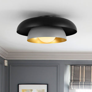 Modern Single - Light Double Layer Arc Ceiling Light - Yiilighting