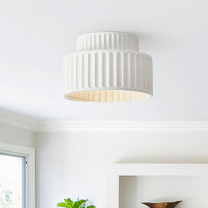 Modern Single Light Resin Flush Mount Ceiling Light - Yiilighting