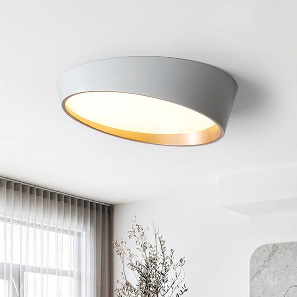 Modern Slant LED Flush Mount Truncated Cone Ceiling Light - Yiilighting