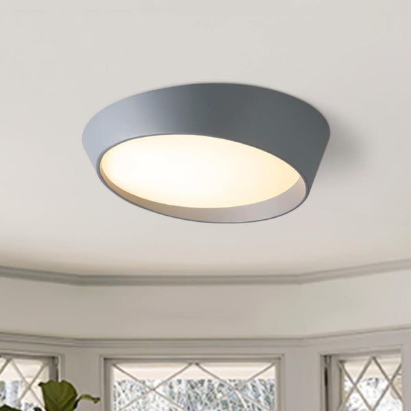 Modern Slant LED Flush Mount Truncated Cone Ceiling Light - Yiilighting