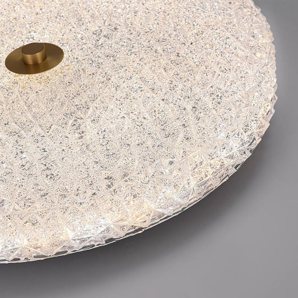 Modern Sparkle Glass Three - color LED Flush Mount Ceiling Light - Yiilighting