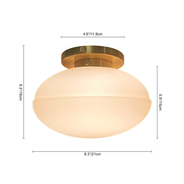 Modern Spherical Oval Opal Globe Wall Light - Yiilighting