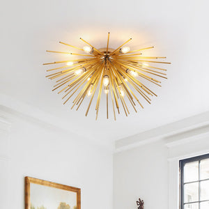 Modern Sputnik Firework Flush Mount Sunburst Ceiling Light - Yiilighting