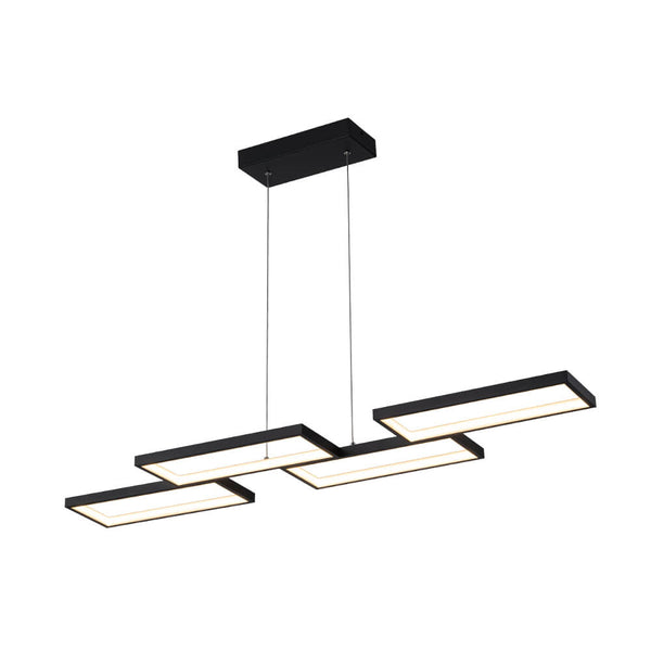 Modern Square 4 - Light Dimmable Linear LED Chandelier - Yiilighting