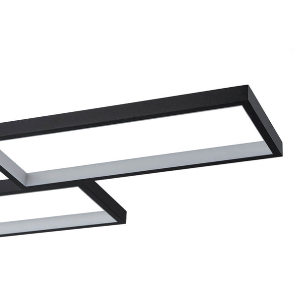 Modern Square 4 - Light Dimmable Linear LED Chandelier - Yiilighting