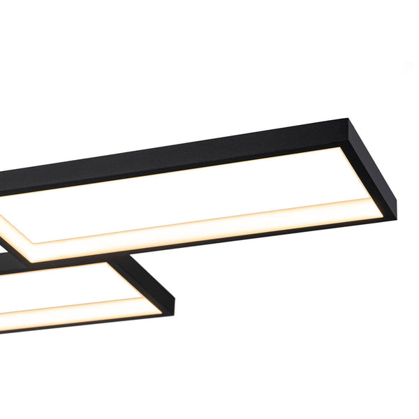 Modern Square 4 - Light Dimmable Linear LED Chandelier - Yiilighting