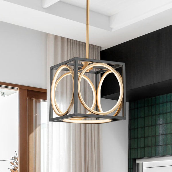 Modern Square Dimmable LED Pendant Light - Yiilighting