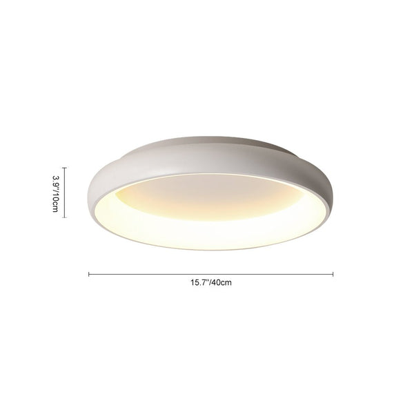 Modern White Round LED Flush Mount Ceiling Light - Yiilighting