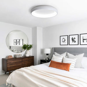 Modern White Round LED Flush Mount Ceiling Light - Yiilighting