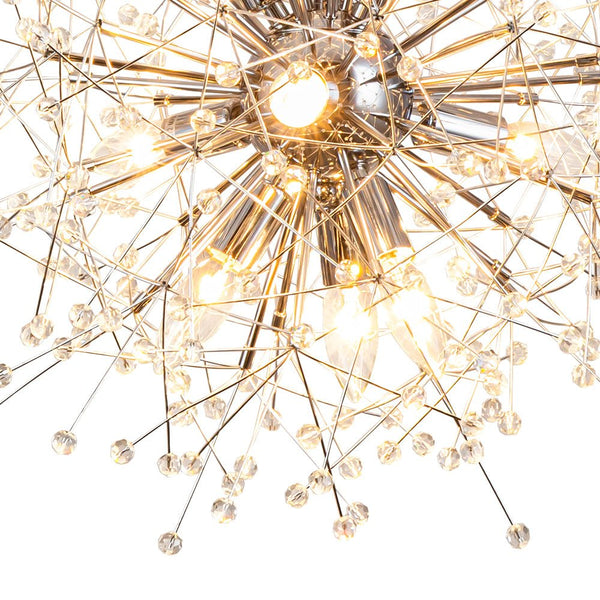 Natural Style 9 - Light Dandelion Firework Sputnik Crystal Glass Chandelier - Yiilighting