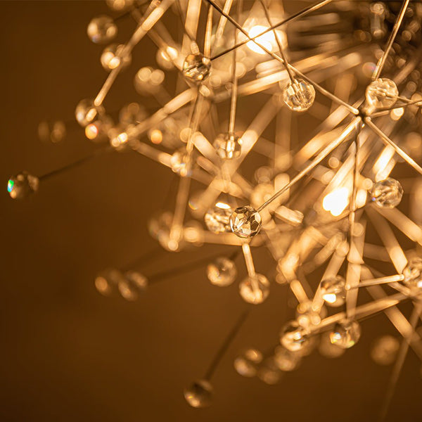 Natural Style 9 - Light Dandelion Firework Sputnik Crystal Glass Chandelier - Yiilighting