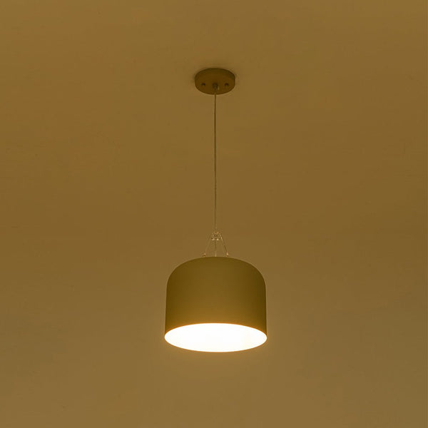 Nordic Cream Style Khaki Drum Single Pendant Light - Yiilighting