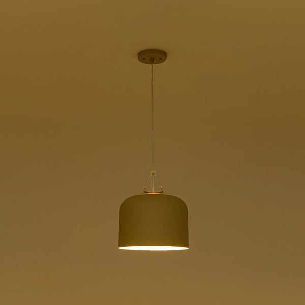 Nordic Cream Style Khaki Drum Single Pendant Light - Yiilighting