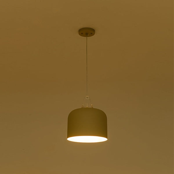 Nordic Cream Style Khaki Drum Single Pendant Light - Yiilighting