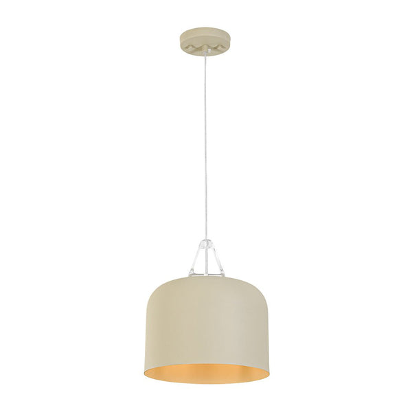 Nordic Cream Style Khaki Drum Single Pendant Light - Yiilighting