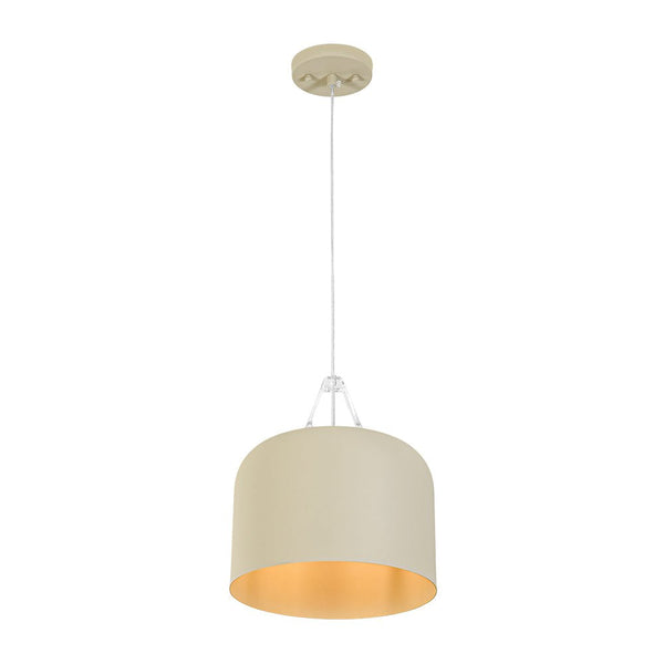Nordic Cream Style Khaki Drum Single Pendant Light - Yiilighting