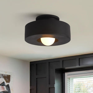 Nordic Geometric Flush Mount Cylindrical Ceramic Ceiling Light - Yiilighting