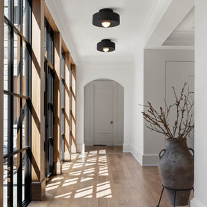 Nordic Geometric Flush Mount Cylindrical Ceramic Ceiling Light - Yiilighting