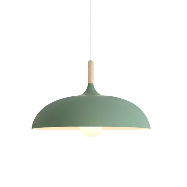 Nordic Minimalism 1 - Light Aluminum Wood Umbrella - Shaped Pendant Light - Yiilighting