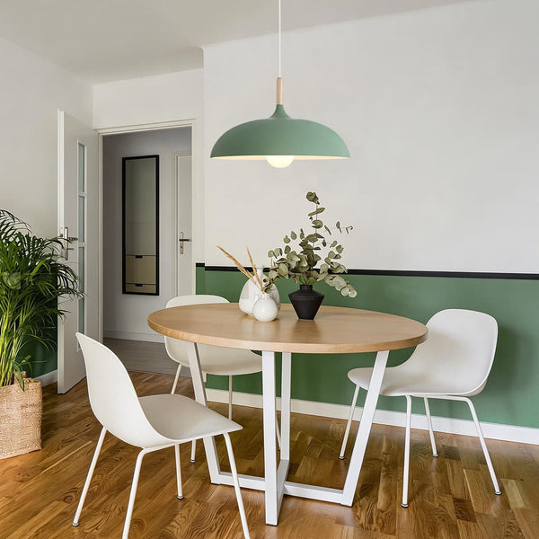 Nordic Minimalism 1 - Light Aluminum Wood Umbrella - Shaped Pendant Light - Yiilighting