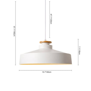 Nordic minimalism 1 - Light White Wooden - Color Iron Conical - Shaped Pendant Light - Yiilighting