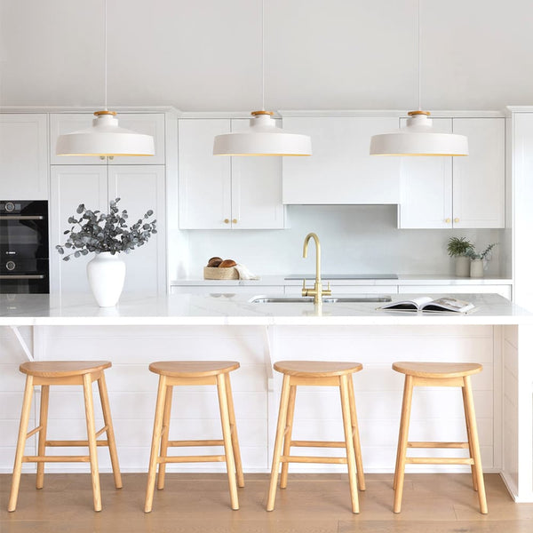 Nordic minimalism 1 - Light White Wooden - Color Iron Conical - Shaped Pendant Light - Yiilighting