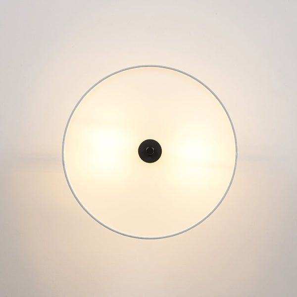 Nordic Minimalist 2-Light Round Drum White Fabric Ceiling Lamp - Yiilighting