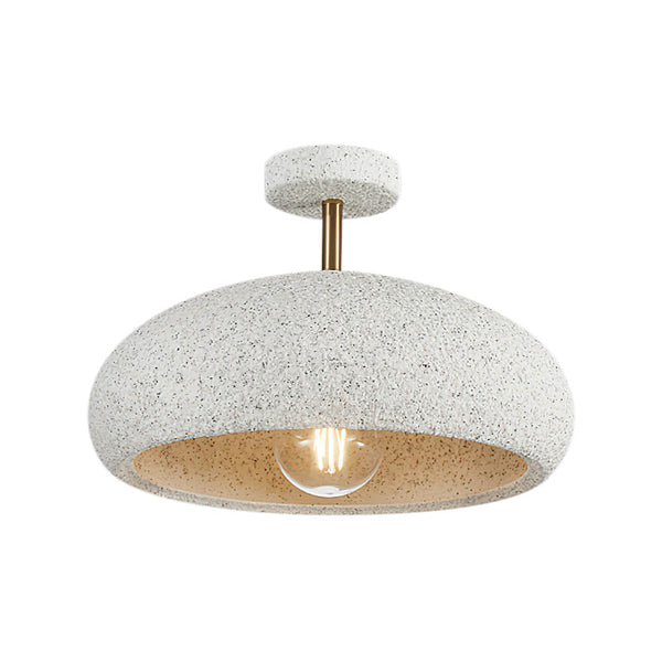 Nordic Stone Style Speckled Semi Flush Mount Ceiling Light - Yiilighting