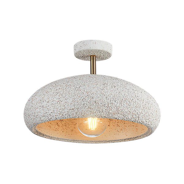 Nordic Stone Style Speckled Semi Flush Mount Ceiling Light - Yiilighting