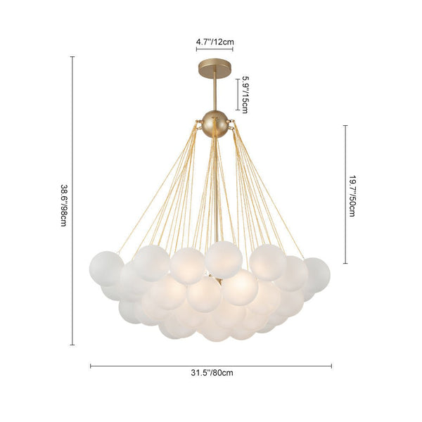 Open Box: Modern Globe Bubble Cluster Glass Ball Chandelier - Yiilighting