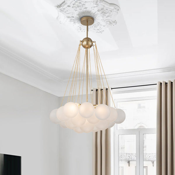 Open Box: Modern Globe Bubble Cluster Glass Ball Chandelier - Yiilighting