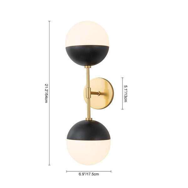 Open Box: Spherical Opal Glass Globes Wall Sconce - Yiilighting