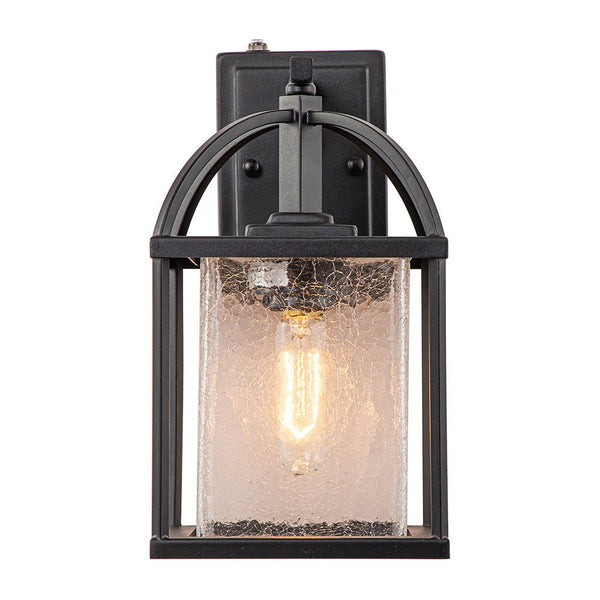 Outdoor Lantern Crackle Glass Shade Wall Sconce - Yiilighting