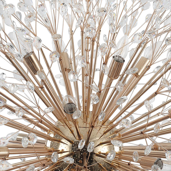 Oversized 20 - Light Blossom Firework Crystal Globe Dandelion Chandelier - Yiilighting