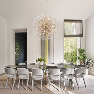 Oversized 20 - Light Blossom Firework Crystal Globe Dandelion Chandelier - Yiilighting