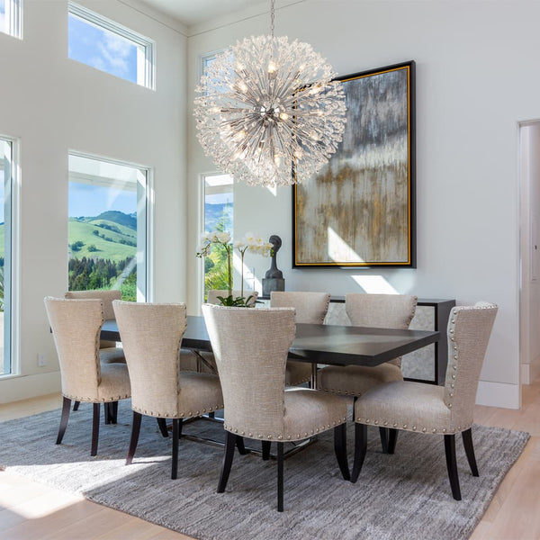 Oversized 20 - Light Blossom Firework Crystal Globe Dandelion Chandelier - Yiilighting