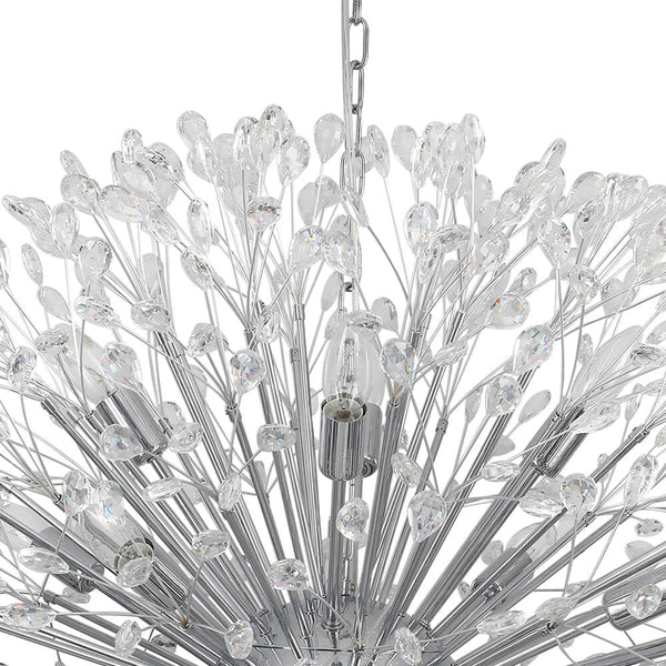 Oversized 20 - Light Blossom Firework Crystal Globe Dandelion Chandelier - Yiilighting
