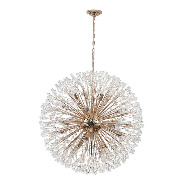 Oversized 20 - Light Blossom Firework Crystal Globe Dandelion Chandelier - Yiilighting