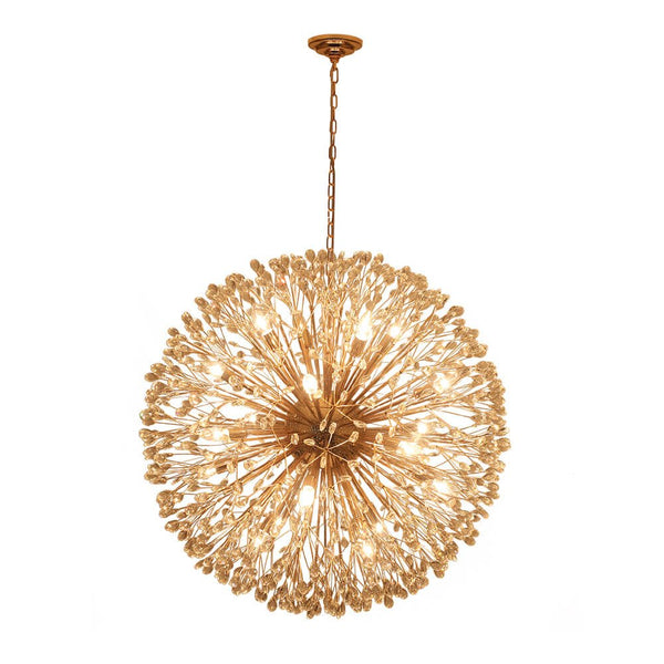 Oversized 20 - Light Blossom Firework Crystal Globe Dandelion Chandelier - Yiilighting
