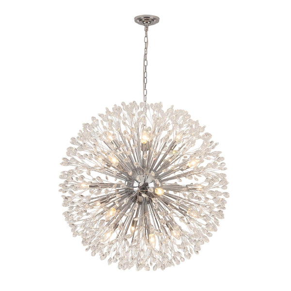 Oversized 20 - Light Blossom Firework Crystal Globe Dandelion Chandelier - Yiilighting