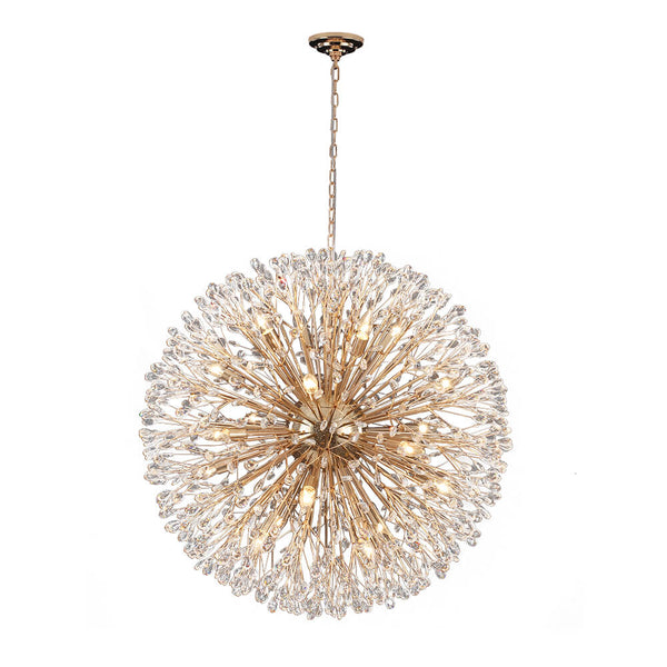 Oversized 20 - Light Blossom Firework Crystal Globe Dandelion Chandelier - Yiilighting