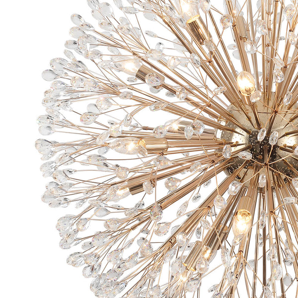 Oversized 20 - Light Blossom Firework Crystal Globe Dandelion Chandelier - Yiilighting