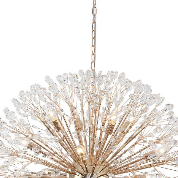 Oversized 20 - Light Blossom Firework Crystal Globe Dandelion Chandelier - Yiilighting