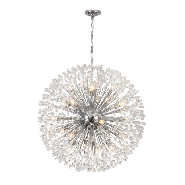 Oversized 20 - Light Blossom Firework Crystal Globe Dandelion Chandelier - Yiilighting