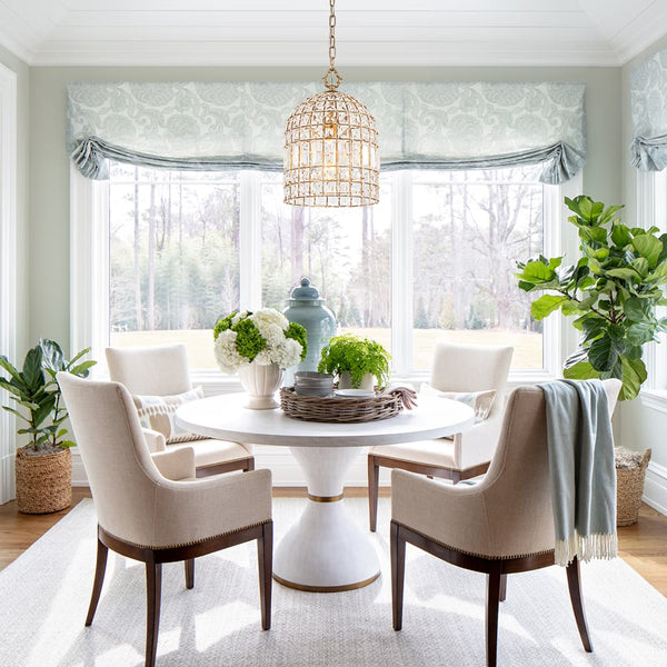 Retro French 1 - Light Bell - Shaped K9 Crystal Metal Pendant Light - Yiilighting