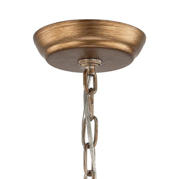 Retro French 1 - Light Bell - Shaped K9 Crystal Metal Pendant Light - Yiilighting