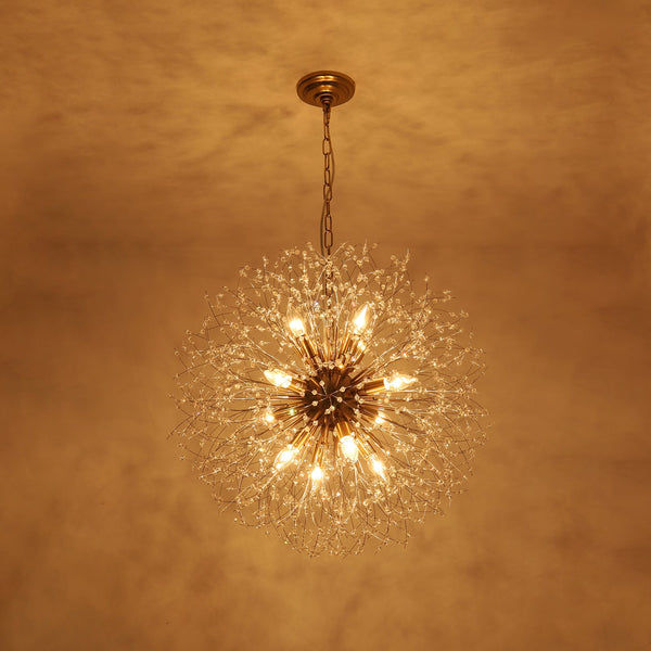 Romantic Luxury Dandelion-Shaped Chandelier with Sparkling Crystals - Yiilighting