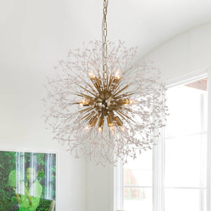 Romantic Luxury Dandelion-Shaped Chandelier with Sparkling Crystals - Yiilighting