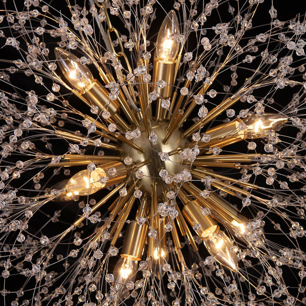 Romantic Luxury Dandelion-Shaped Chandelier with Sparkling Crystals - Yiilighting